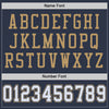 Maxcorners Custom Navy White-Old Gold Mesh Authentic Throwback Football Jersey LM2605