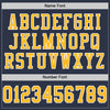 Maxcorners Custom Navy Gold-White Mesh Authentic Game Day Football Jersey LM2605