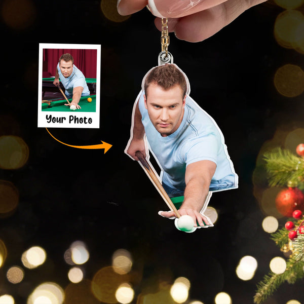 Maxcorners Custom Photo Ornament For Billiards Lovers