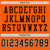 Maxcorners Custom Orange Black-White Mesh Authentic Throwback Football Jersey LM2605