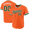 Maxcorners Custom Orange Green-White Authentic Throwback Baseball Jersey LM2605