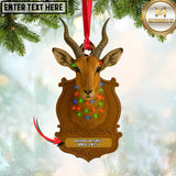 Maxcorners Personalized Trophy Big Game Hunting Christmas 3D Ornament, Custom Holiday Tree Decor, Perfect Gift for Hunter