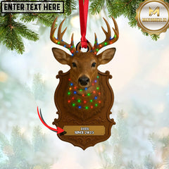 Maxcorners Personalized Trophy Big Game Hunting Christmas 3D Ornament, Custom Holiday Tree Decor, Perfect Gift for Hunter