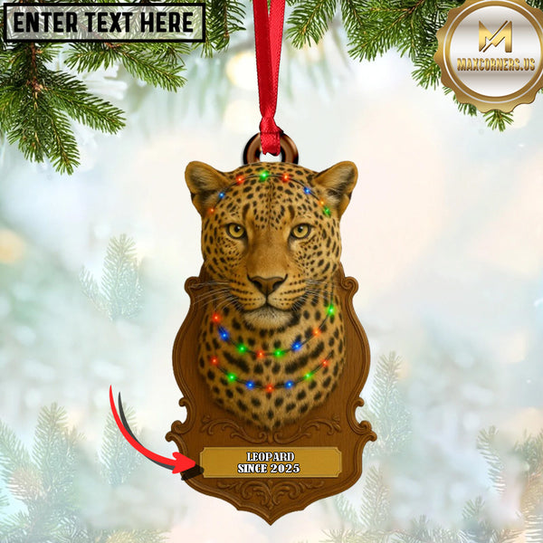 Maxcorners Personalized Trophy Big Game Hunting Christmas 3D Ornament, Custom Holiday Tree Decor, Perfect Gift for Hunter