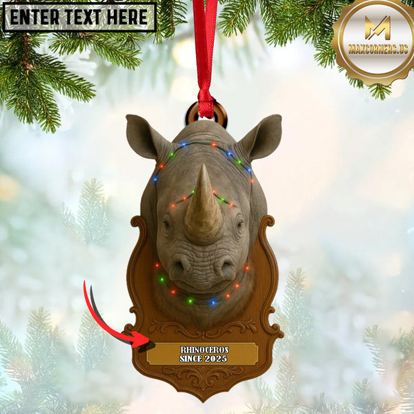 Maxcorners Personalized Trophy Big Game Hunting Christmas 3D Ornament, Custom Holiday Tree Decor, Perfect Gift for Hunter