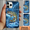 Maxcorners Electric Lightning Angler Art Custom Name Fishing Phone Case