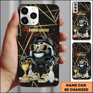 Maxcorners Bowling Cool Champion Ball Personalized Name 3D Phone Case