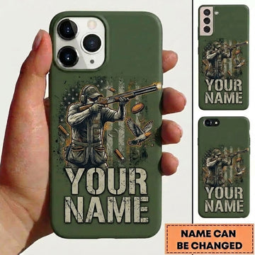 Maxcorners Trap Shooting Olive Green Shooter Bird Clay Pigeon Personalized Phone Case