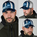 Maxcorners Custom Name Shark Fishing 3D Cap