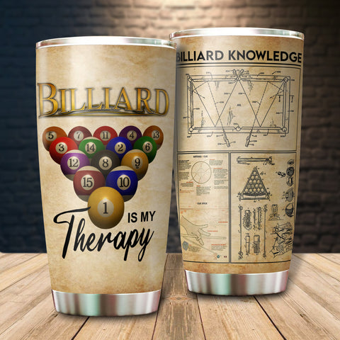 Maxcorners Billiards Is My Therapy Tumbler