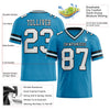 Maxcorners Custom Panther Blue White-Black Authentic Football Jersey LM2605