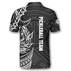 Max Corner Personalized Name and Team name BW Tribal Pickleball Shirts 3D Polo Shirt