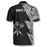 Maxcorners Black White Tribal Darts Personalized Name And Team Name 3D Shirt