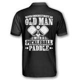 Max Corner Personalized Name and Team name Never Underestimate An Old Man Pickleball 3D Polo Shirt