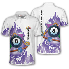 Maxcorners Billiard Pool Game On Fire Multicolor Customized Name, Team Name 3D Shirts
