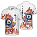 Maxcorners Billiard Pool Game On Fire Multicolor Customized Name, Team Name 3D Shirts