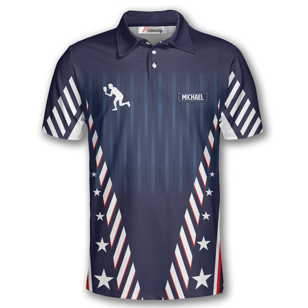 Max Corner Personalized Name and Team name US Flag Pattern Sport Jersey Pickleball 3D Polo Shirt