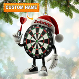 Maxcorners Personalized Dartboard Character Ornament – Custom Name Fun Christmas Decoration for Dart  Lover