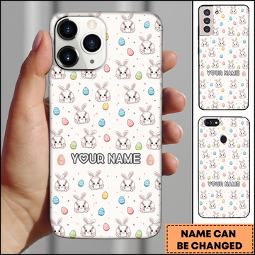 Maxcorners Baseball Easter Bunny and Colorful Eggs Pattern Personalized 3D Phone Case