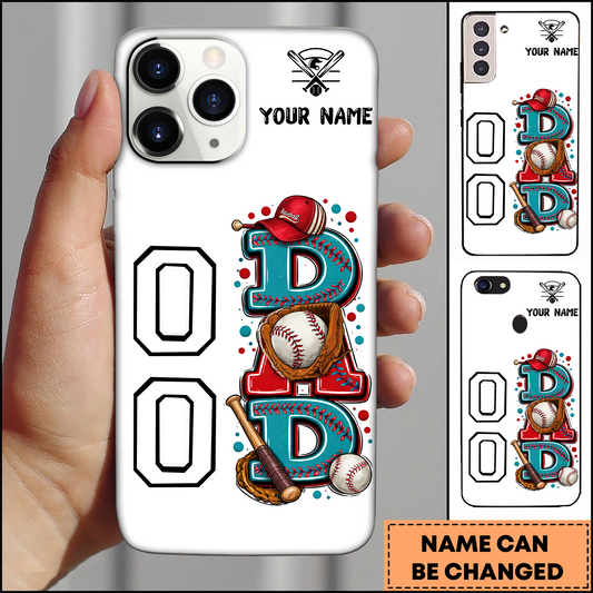 Maxcorners Baseball Best Dad Ever Equipment Personalized 3D Phone Case