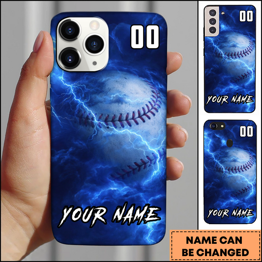Maxcorners Baseball Lightning Storm Ball Personalized 3D Phone Case