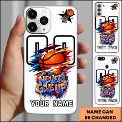 Maxcorners Basketball Never Give Up Graffiti Personalized 3D Phone Case