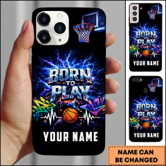 Maxcorners Basketball Born To Play Lightning Graffiti Personalized 3D Phone Case