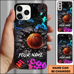 Maxcorners Basketball Street Graffiti Cracked Court Personalized 3D Phone Case