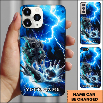 Maxcorners Bowling Phonecase Thunder Lion Bowling Power Personalized Name 3D Phone Case