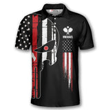 Max Corner Personalized Name and Team name Skull Art American Flag Pickleball 3D Polo Shirt