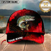 Maxcorners Bold Red Cosmic Design Customized Name Fishing Cap