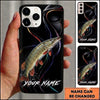Maxcorners Neon Abstract Ribbon Custom Name Fishing Phone Case
