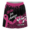 Maxcorners Customized Bowling Trouser Skirts With Shorts Underneath, Bowling Ribbon Strike For Change With Pockets