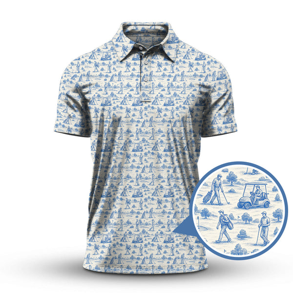 Maxcorners Crazy Golf Shirt For Men, Funny Pattern Golf Shirt, Golf Gift For Golfer