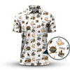 Maxcorners Funny Bourbon Pattern Polos, Golf and Bourbon Shirt for Men, Gift For Golfers
