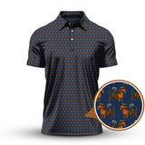 Maxcorners Dachshund Golf Shirt For Men, Pattern Golf Polos, Funny Golf Shirt For Golfers