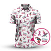 Maxcorners Breast Cancer Golf Shirt, Pattern Golf Shirt, In October We Wear Pink Polos, Crazy Golf Shirt For Golfer