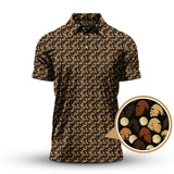 Maxcorners Sasquatch Pattern Golf Shirt, Bigfoot Golf Shirt For Golfer, Crazy Golf Shirt For Men