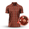 Maxcorners Dachshund Dog Pattern Golf Shirt With Red Color, Golf Gift For Dog Lover, Funny Dachshund Golf Shirt For Golfers