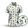 Maxcorners Funny Golf Polos For Men, Golf And Beer Pattern Shirt, Crazy Golf Shirts For Golfers