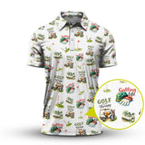 Maxcorners Golf Is My Therapy Pattern Golf Shirt, Golfing Life Polos, Golf Gift For Golf Lovers, Funny Golf Shirts