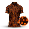 Maxcorners Pumpkin Pattern Golf Shirt For Men, Halloween Golf Shirt, Funny Halloween Golf Polos For Golfer