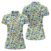 Maxcorners Women's Santa Duck Pool Float Hawaiian Golf Shirt, Christmas Golf Shirt, Women’s Golf Polo LM1507