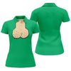 Maxcorners Green Funny Dickhead Faux Chest Golf Shirt, Women’s Golf Polo, Ladies Golf Top LM1507