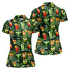 Maxcorners Tropical Cocktail Coconut And Palm Leaf Golf Polo, Hawaiian Golf Shirt, Golf Polo For Women LM1507