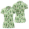 Maxcorners Happy St Patrick's Day Gnome Shamrock Golf Shirt, Funny Golf Shirts Women, Ladies Golf Polos
