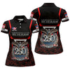 Maxcorners Personalized Veteran America 250 Polo Shirt Red Accent, Performance Golf Shirt, Golf Tops For Women LM1507