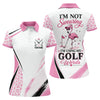 Maxcorners Personalized Pink Golf Crest Polo Shirt, Women’s Golf Polo, Ladies Golf Tops LM1507