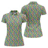 Maxcorners St Patrick's Day Lucky Charms Green Golf Shirt, Cute Golf Outfit, Women's Golf Tops, Ladies Golf Polos