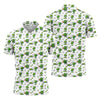 Maxcorners Three Leaf Clover Golf And Beer St Patrick's Day White Golf Shirt, Fun Golf Shirts For Men, Polo Shirts For Men